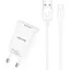 Зарядний пристрій Usams T21 Charger kit T18 Single USB 2.1A with Lightning Cable white - мініатюра 1