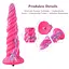 Фантазійний фалоімітатор 10.12″ для секс-машин Hismith Silicone Dildo rose Monster Series, KlicLok - мініатюра 2