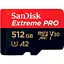 Карта памяти Sandisk 512GB microSDXC C10 UHS-I U3 R200/W140MB/s Extreme Pro V30 + SD (SDSQXCD-512G-GN6MA) - миниатюра 1