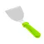Шпатель скребок лопатка для теста из нержавеющей стали с пластиковой ручкой 25 см, Kitchen Master Салатовый 85286 - миниатюра 5