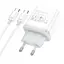 МЗП Hoco C104A PD20W (1USB-C) + кабель Type-C to Type-C White - мініатюра 3