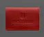 Кожаная обложка для пенсионного удостоверения красная - миниатюра 1