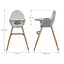 Стульчик для кормления 2 в 1 Kinderkraft Fini 2 Grey (KHFINI02GRY0000) - миниатюра 8