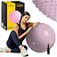 М'яч для фітнесу (фітбол) 4FIZJO 65 см масажний Anti-Burst 4FJ0617 Pink (P-5905973400220) - мініатюра 3