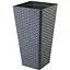 Горщик для квітів Form-Plastic Rattana слим квадро-30 32.8 л антрацит (3890-014) - мініатюра 1
