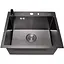 Чорна кухонна мийка Nett NВ-5245 45 см накладна з нержавійки - мініатюра 9