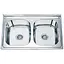 Мойка кухонная ZERIX Z8050D-08-180E satin (ZM0569) - миниатюра 1