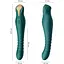 Смарт-вибратор-пульсатор Zalo King Turquoise Green кристалл Swarovski - миниатюра 3