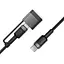 Дата кабель Acefast C22-05 2in1 Type-C to Type-C 240W/MAG3 140W (1.2m) Black - мініатюра 3