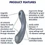 Вакуумный стимулятор с вибрацией Satisfyer Curvy Trinity 1 BlueGrey 3 в 1 - миниатюра 5