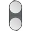 Зеркало карманное Titania двухстороннее 14x6 см серое (1545 L сіре) - миниатюра 1