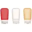 Набір силіконових пляшечок Humangear GoToob+ 3-Pack Medium Clear/Red/Orange (1054-022.0039) - мініатюра 1