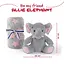Плед Perletti Toys Allie Elephant с мягкой игрушкой 120x80 см серый/розовый (P13068) - миниатюра 4