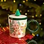 Чашка порцелянова "Ялинка" 400 мл з кришкою Yiwu FM-CS-36B - мініатюра 2