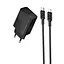 МЗП Borofone BAS76A Source PD30W+QC3.0 (1USB-A/1C) + кабель Type-C to Lightning Black - мініатюра 1