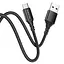Кабель BOROFONE BX54 Ultra bright Micro-USB 1m 2.4A Black - мініатюра 1