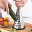 Терка конус для овочів та фруктів 3-стороння з нержавіючої сталі з дерев'яною ручкою (висота 27 см), Kitchen Master 86921 - мініатюра 4