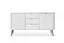 Комод Perfect Home Зова / Zova 2-дверний з 3 шухлядами і чорними ніжками KSZ168 Білий (PFH-091279) - мініатюра 6