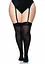 Чулки Leg Avenue Nylon Thigh Highs + Black Plus size - миниатюра 4