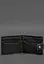 Кожаное портмоне 13.1 зажим с хлястиком черный краст - миниатюра 4