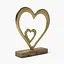 Декор алюмінієвий MBM HOME Серце на підставці золотий 110x50x115 мм (DH-ST-38 S GOLD) - мініатюра 2