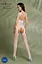 Бодистокинг Passion ECO BS005 плотный открытый доступ имитация подвязок S/M/L white - миниатюра 4