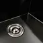 Кухонна мийка чорна PVD 78x43 L Platinum Handmade (два отвори, круглий сифон 3,0/0,8), Чорний - мініатюра 6