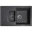 Гранітна кухонна мийка Romzha Jorum 78D Grafit (201) з 1.5 чашами - мініатюра 1