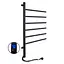 Электрический полотенцесушитель Navin Arabesque 480x800 Sensor с таймером, черный муар 12-223033-4880, Черный матовый, Электронный - миниатюра 1