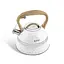 Якісний металевий чайник із свистком Edenberg EB-8808 із нержавіючої сталі для газової плити білий - мініатюра 1