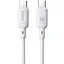 Дата кабель Baseus Silky Series OS Fast Charging Type-C to Type-C 100W (2m) (P10377704) Moon White - мініатюра 1