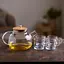 Чайный набор из толстого стекла 5 предметов на 4 персоны Yiwu 64486-24 - миниатюра 5
