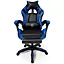 Геймерское кресло Primaveo с эргономичными подушками и выдвижной подставкой для ног черно-синее - миниатюра 1