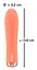 Вибратор Orion Peachy Mini Ribbed 13.6 см оранжевый - миниатюра 6