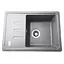 Гранітна мийка Mira MONTI 620х435 мм сірий для кухні стійка до подряпин безпечна для їжі - мініатюра 1