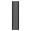 Вертикальний радіатор Navin Largo Double 456х1800-6, anticor, чорний муар 10-012033-4880, Чорний матовий - мініатюра 1