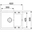 Кухонна мийка Franke Maris, фраграніт, прямокутник, з крилом, 620х500х200мм, чаша - 1, накладна, MRG 611-62, воникс - мініатюра 2