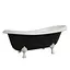 Ванна отдельностоящая матовая Amdcon Symphony 167x78 черная из литого камня белые ножки SYMFONYA_167_BLACK_MAT Черный матовый - миниатюра 8