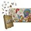 Красочный петушок, А3, Деревянная коробка 200 элементов. - миниатюра 1
