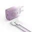 Сетевое зарядное устройство для XO CE18 (EU) PD30W USB-C быстрое питание с Type-C cable Фиолетовый - миниатюра 4