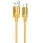 Дата кабель Borofone BX108 Start silicone USB to Type-C 3A (1m) Gold - мініатюра 1