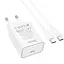 МЗП Hoco C143A Benefit PD20W (1USB-C) + кабель Type-C to Type-C White - миниатюра 4