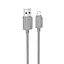Дата кабель Hoco X113 Beneficio USB to MicroUSB (1m) Gray - мініатюра 1