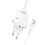 Набір зарядний адаптер + кабель Hoco N24 Victorious single port charger set C to C білий - мініатюра 1