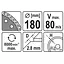 Диск алмазный турбо Yato Turbo Ø=180x8.0x22.2х2.8мм (YT-6024) - миниатюра 3
