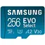 Карта пам'яті Samsung 256 GB microSDXC UHS-I U3 V30 A2 EVO Select + SD Adapter MB-ME256KA - мініатюра 1
