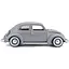 Автомодель Bburago Volkswagen Kafer Beetle 1955, 1:18 серая (18-12029 GY) - миниатюра 3