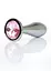 Анальна пробка Jewellery Silver Plug Clear M 9.2 см (рожевий) - мініатюра 3