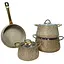 Набір кастрюль O.M.S. Collection 3041 з гранітно-мармуровим покриттям Пісочний (Туреччина) - мініатюра 1