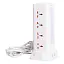 Мережевий фільтр-подовжувач Yiwu HP-5-11MF TOWER B24 4,8 м 12 розеток 3USB + 1PD LED-лампа білий  - мініатюра 4